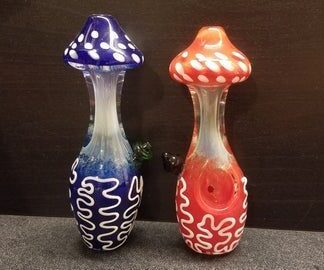 6 inch Mushroom Glass Hand Pipe