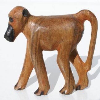 WOODEN BABOON MONKEY SET 2PCS
