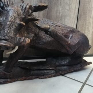 Large Carved Warthog