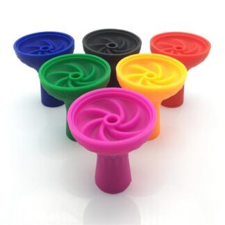 Large Silicon Hookah Head With Waves