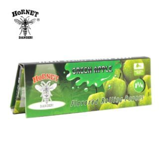 Rolling Paper Hornet Green Apple Flavored 1/4 Standard Size